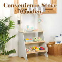 ONE ELEPHANT Wooden Convenience Store Stand for Kids Pretend Play by WISHLAND