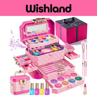 Ribbon Music Make Up Box Ages 3+ Washable Makeup Kit with Music Gift For Girls by WISHLAND