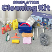 Simulation Cleaning Kit with Storage Roleplay Toys for Kids by WISHLAND