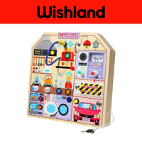 My First Little Kitchen Busy Board Ages 3+ Sensory Learning Activity Panel Gift For Kids by WISHLAND