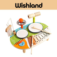 Wooden Chime Music Table Ages 2+ Musical Instrument Board Gift For Kids by WISHLAND