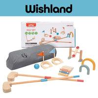 UMU Wooden Golf Set Ages 3+ Pretend Sport Game with Carry Bag Gift For Kids by WISHLAND