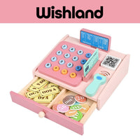 Pink Cash Register Ages 3+ Play Money Scanner Store Cashier Gift For Kids by WISHLAND