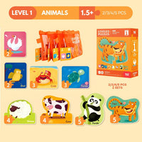 TOI Leveled Puzzles Educational Toy Jigsaw Puzzles For Kids Aged 0-9 Years Progressive Puzzle by WISHLAND