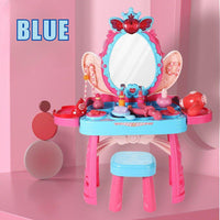 Make Up Desk Beautician Vanity Table Dresser with Sensor and Lights and Sounds for Kids by WISHLAND