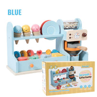 SUMIDATE Ice Cream & Coffee Counter Ages 3+ Wooden Pretend Shop Toy Gift For Boys and Girls by WISHLAND