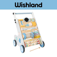 Wooden Oceanic Baby Walker Ages 3+ Educational Push Cart Activity Toy Gift For Kids by WISHLAND