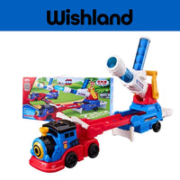 2in1 Railway Canon Ages 2-7 Soft Ball Ejection Vehicle Gift For Boys by WISHLAND