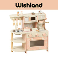 Wooden Coffee Kitchen Ages 3+ Pretend Kitchen with Sink Gift For Boys and Girls by WISHLAND