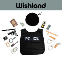 UMU Wooden Police Play Set Ages 3+ Profession Pretend Accessories Gift For Kids by WISHLAND