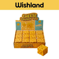 Cheese Squishy Toy Ages 3+ Adorable Snack Shaped Stress Relief Sensory Gifts for Kids by WISHLAND