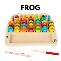 Fishing and Bug Catching Game Ages 3+ Wooden Math Learning Toy Gift For Kids by WISHLAND