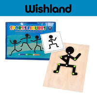 Sports Figures Ages 3+ Wooden Stickman Puzzle Toy Gift For Kids by WISHLAND
