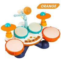 Educational Music Jazz Drum Ages 2+ With Lights Fun Instrument Toy Gift For Kids by WISHLAND