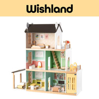 BABIBO Gleamy Dollhouse Ages 3+ with LED Light Large Playset Pretend House Gift For Kids by WISHLAND