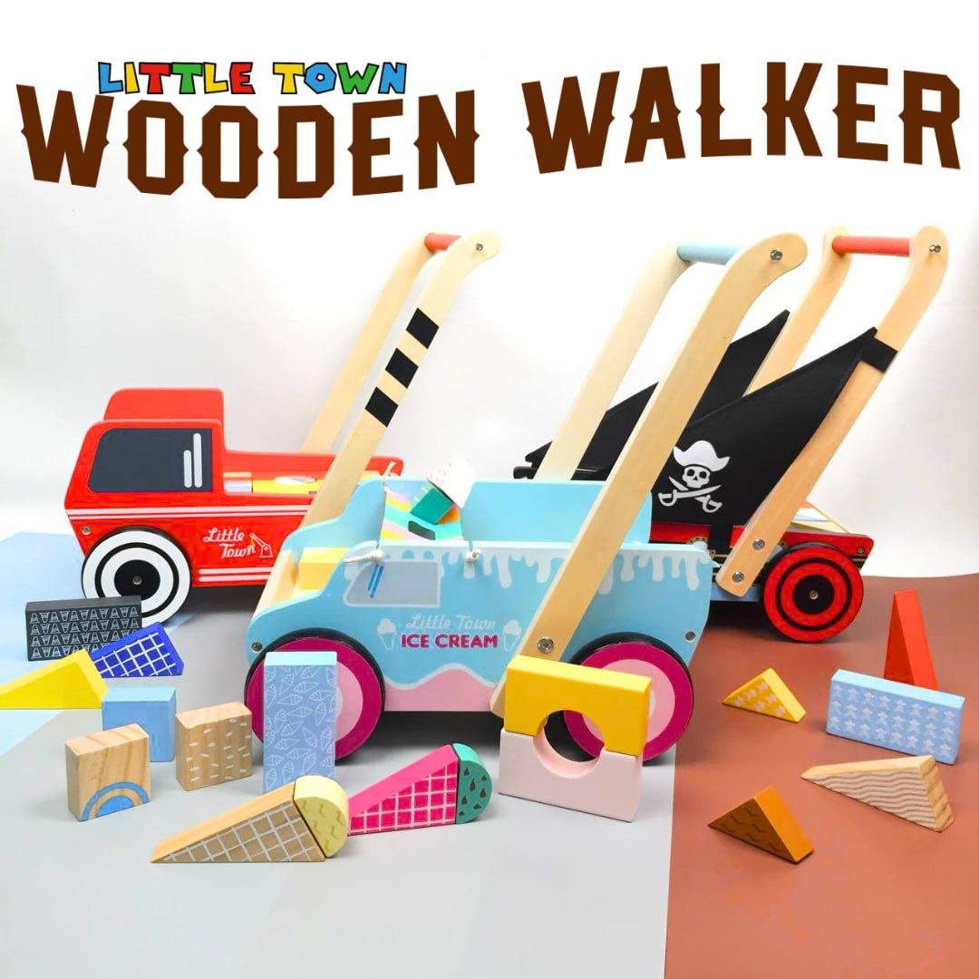 Little town wooden sales baby walker