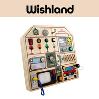 EDU TREE Special Agent Work Shop Ages 3+ Wooden Busy Board Activity Toy Gift For Kids by WISHLAND