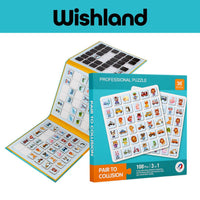 Wooden 3in1 Pairing Board Game  Ages 3+ Puzzle Matching Toy Gift For Kids by WISHLAND