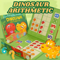 Dinosaur Arithmetic Magnetic Ten-Frame Set Educational Math Toy for Kids by WISHLAND