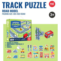 TOI Interchangeable Floor Road Site Railway Puzzle for Kids Educational Playset