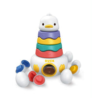 Cute Duck Tumbler Stacker for Kids Early Education Building Toys by WISHLAND