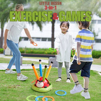 LITTLE BESSN 3in1 Exercise & Game Machine Ferrule Jump Rocket Launcher Sports for Kids by WISHLAND