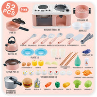 Mini Spraying Mist Kitchen with Lights and Sounds for Kids Cooking Pretend Play by WISHLAND