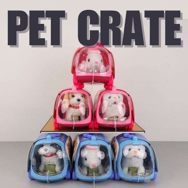 Pet Crate with Accessories Electronic Walking Animals for Kids by WISHLAND