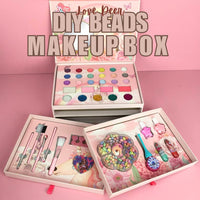 LOVE DEER DIY Beads Make Up Box Kit for Kids Fashion Pretend Play by WISHLAND