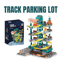 Track Parking Lot Dinosaur Race Track Car Garage Adventure for Kids by WISHLAND