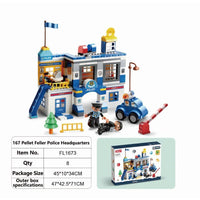 FEELO 167pcs Police Headquarters Large Blocks Building Set for Kids by WISHLAND