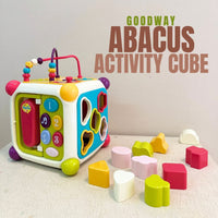 GOODWAY Abacus Activity Cube 5 in 1 Center Musical Toy Multipurpose for Kids by WISHLAND