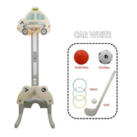 5 in 1 Car and Rocket Basketball and Golf Soccer Stand for Kids by WISHLAND