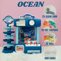 Dream and Ocean Claw Machine with Twister Machine for Kids Arcade Pretend Play by WISHLAND