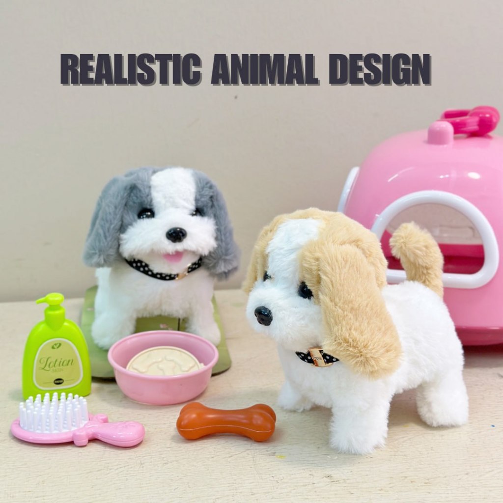 Pet Crate with Accessories Electronic Walking Animals for Kids by WISHLAND