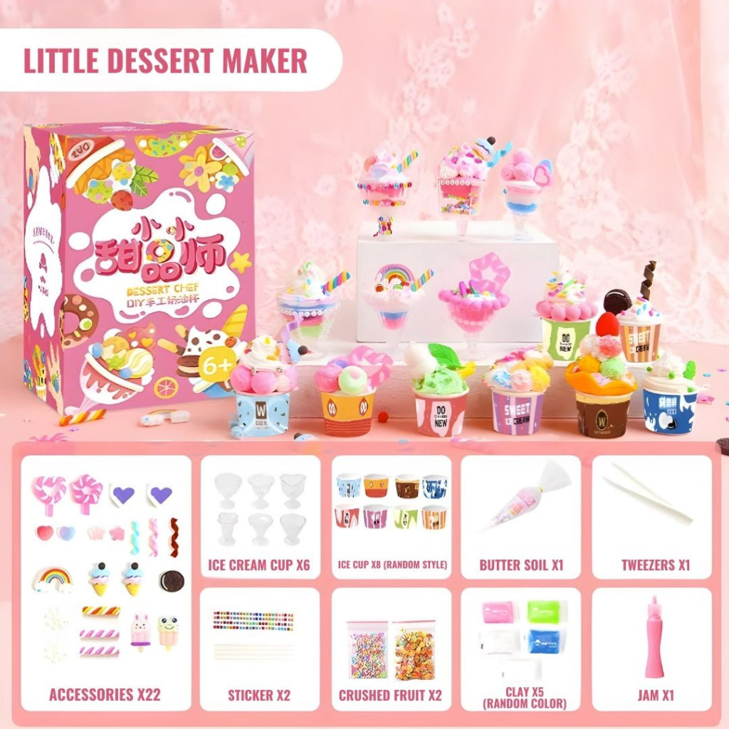 MR TOYS Little Dessert Chef Bartender Baker DIY Activity Arts and Crafts Set for Kids by WISHLAND