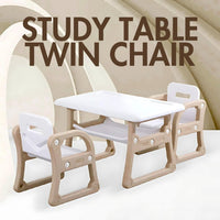 WISHLAND Study Table with Twin Chair Ages up to 8 Years Old for Kids Education Activity