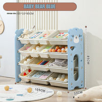 Baby Bear 4 Layer Large Toy Rack Storage Organizer for Kids by WISHLAND