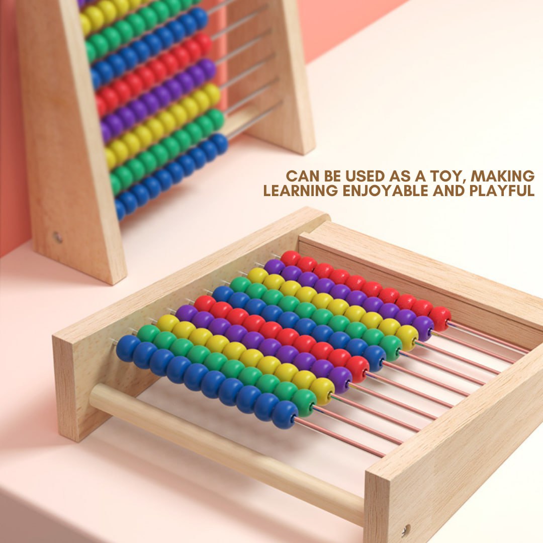 Wooden Arithmetic Computing Frame Educational Abacus Mathematics Toy for Kids by WISHLAND