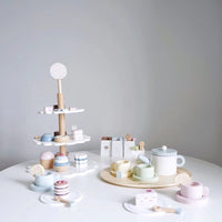 NUNUKIDS Wooden Dessert & Afternoon Tea Set Pretend Play by WISHLAND