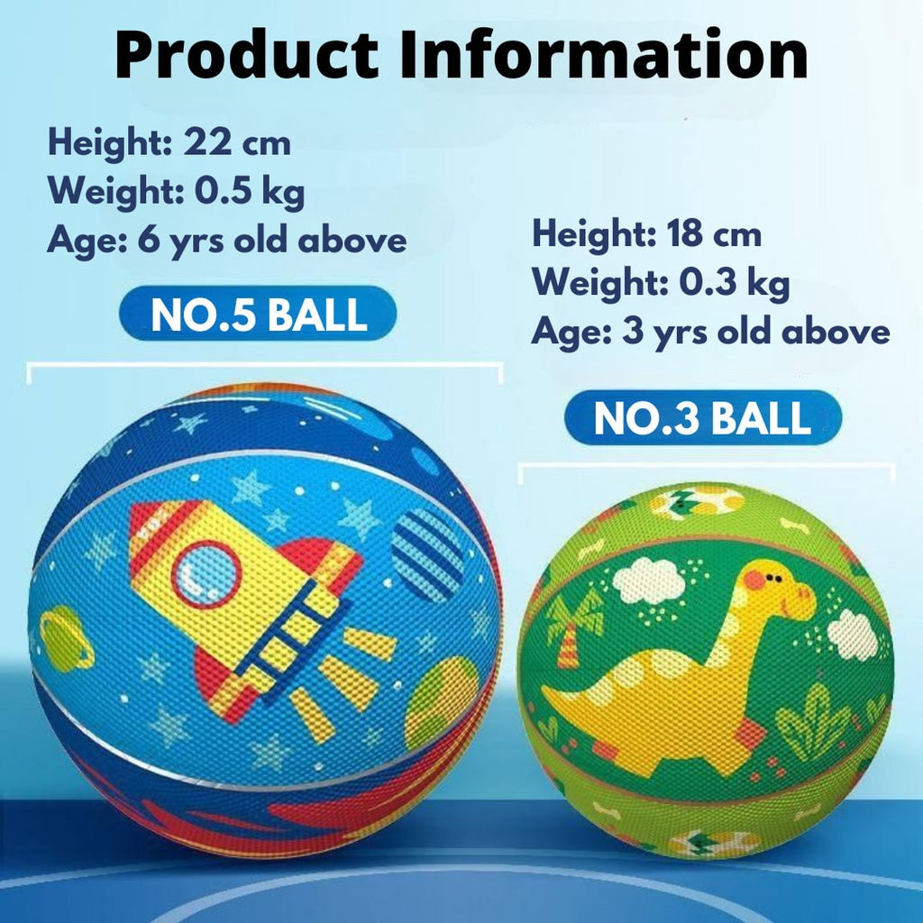 TOI Children Basketball Indoor and Outdoor Rubber Ball for Kids