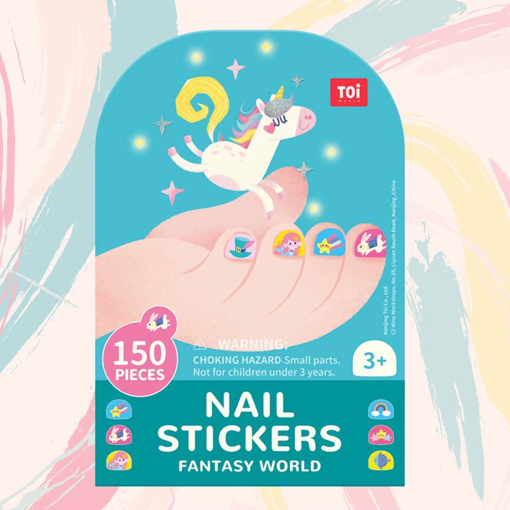 TOI Nail Stickers Waterproof Nail Art Non-Toxic Manicure for Kids