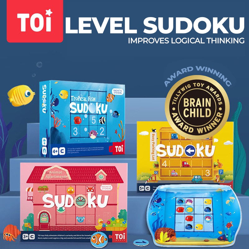 TOI Sudoku Board Game Suitable For Age 3+ Magnetic Board Educational Toy for Kids by WISHLAND