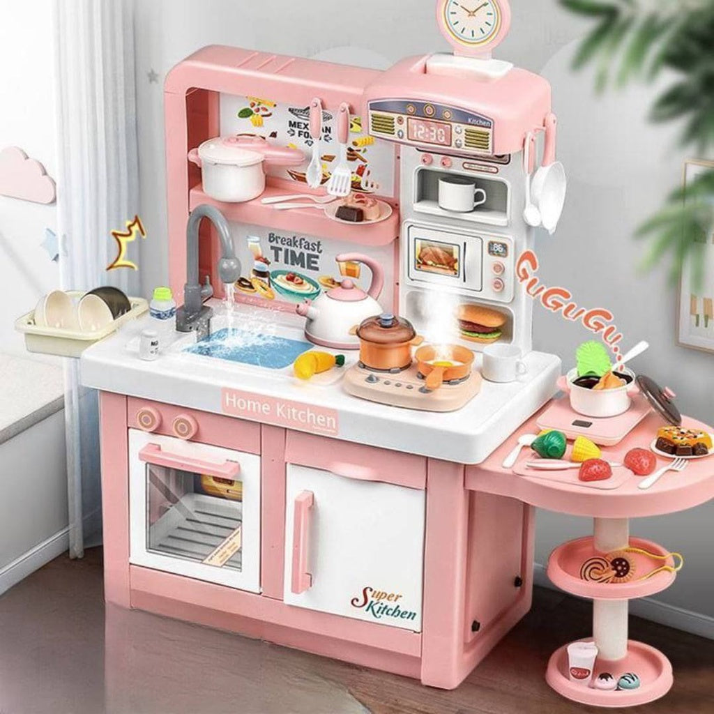 Dream Kitchen Minimalist MIst Spraying Kitchen Large Size Pretend Playset by WISHLAND