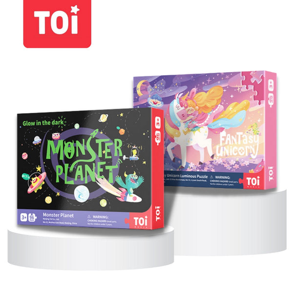 TOI Glow in the Dark Puzzle Suitable for Age 3+ Two Sided Jigsaw Puzzle