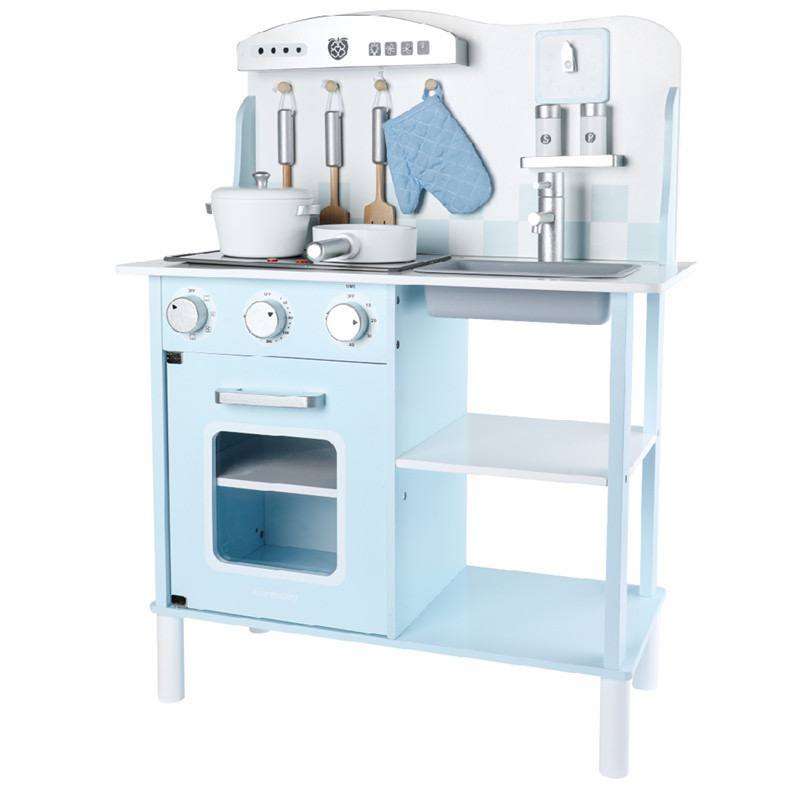 ACAREBANNY Wooden Kitchen & Ref Sold Separately Kids Pretend Play with Lights and Sound by WISHLAND