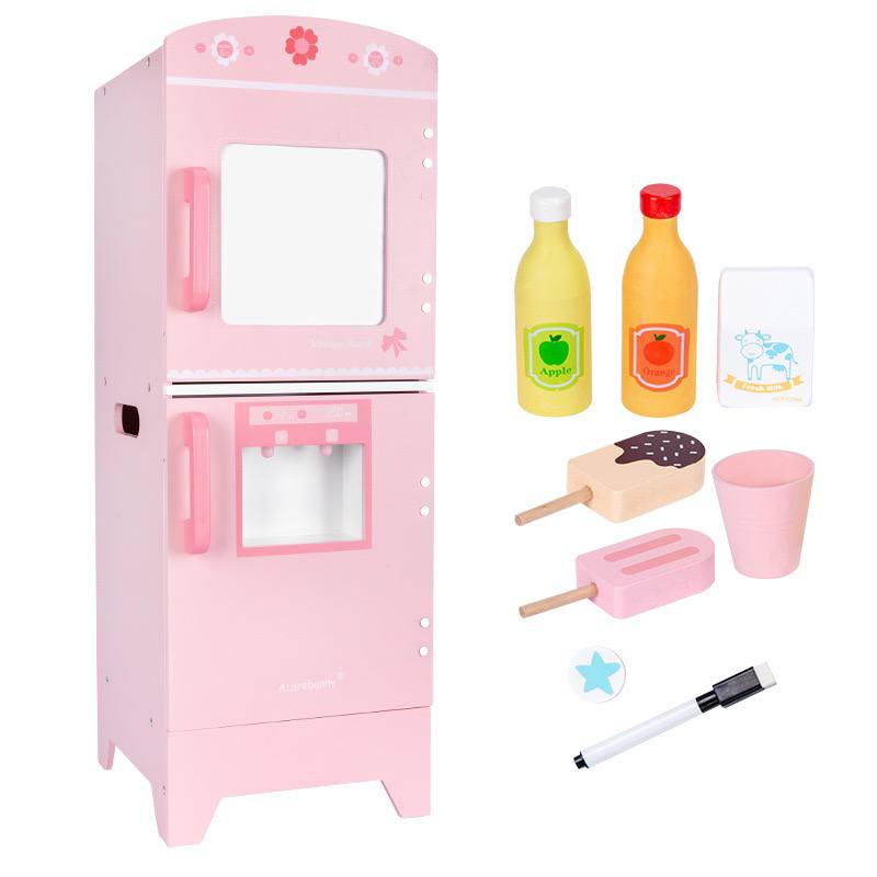 ACAREBANNY Wooden Kitchen & Ref Sold Separately Kids Pretend Play with Lights and Sound by WISHLAND