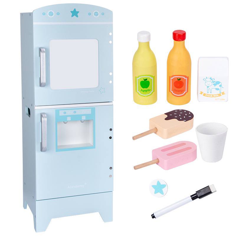 ACAREBANNY Wooden Kitchen & Ref Sold Separately Kids Pretend Play with Lights and Sound by WISHLAND