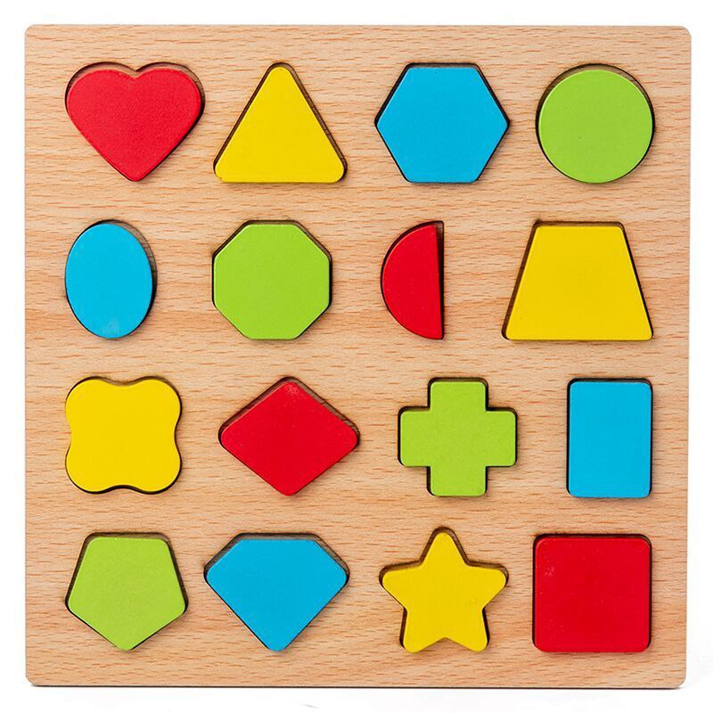 Wooden Letters Numbers and Shapes Pairing Wooden Puzzle Educational Toy by WISHLAND