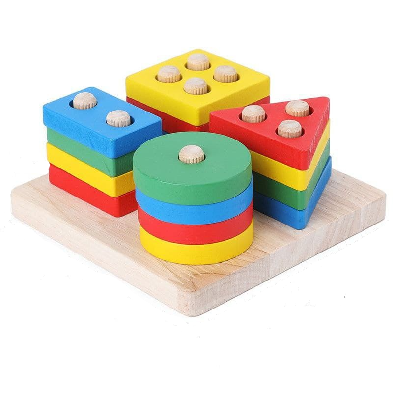 Wooden Shape Sorter Educational Toy by WISHLAND